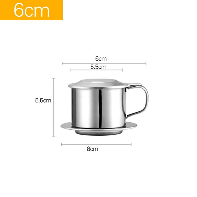 Coffee Equipment Distributor - แก้วกรองกาแฟสแตนเลสแบบพกพา สำหรับชงกาแฟเวียดนาม พร้อมที่กรองกาแฟ อุปกรณ์ครัว 1 ชิ้น