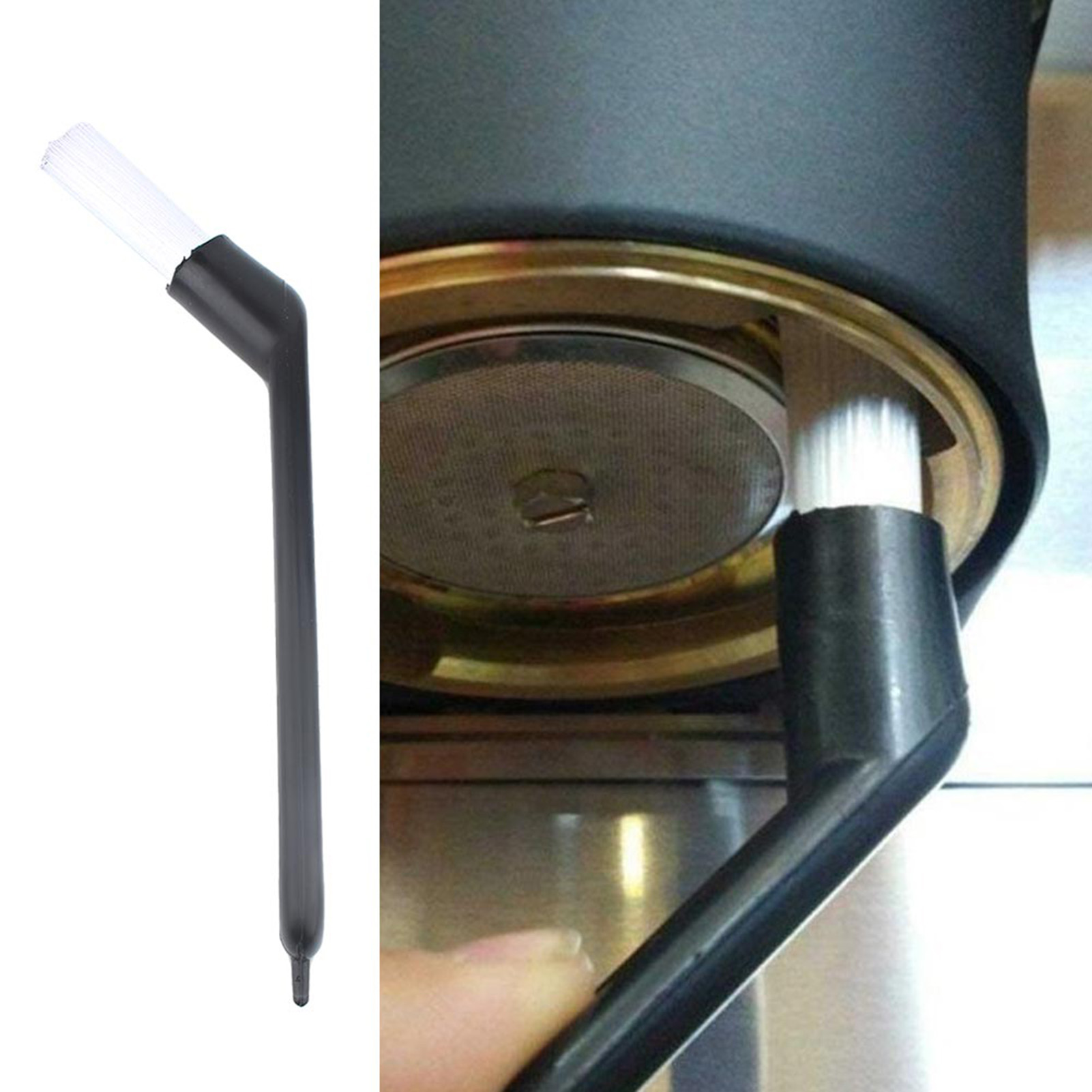 Coffee Equipment Cleaner - แปรงกาแฟเครื่องชงกาแฟเอสเปรสโซแปรงทำความสะอาดเครื่องทำความสะอาดเมล็ดกาแฟแปรงทำความสะอาดเครื่องมือทำความสะอาดด้ามพลาสติก