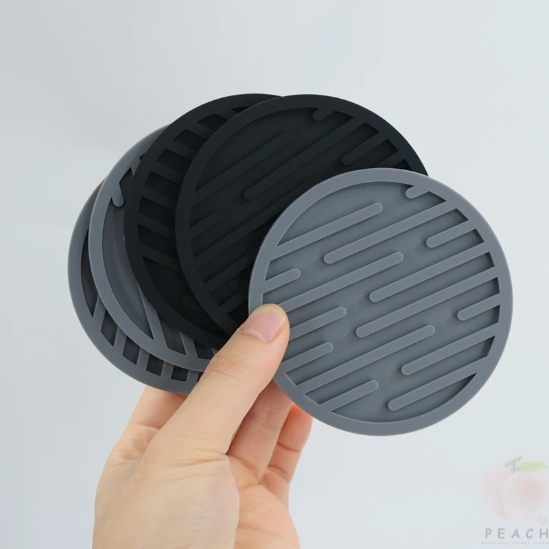 Espresso Shot Glass - 10 ซม.ซิลิโคน Coasters รอบยางทนความร้อนถ้วยชาตารางเครื่องดื่มแก้วกาแฟแก้วผู้ถือเครื่องดื่ม Pad Decor