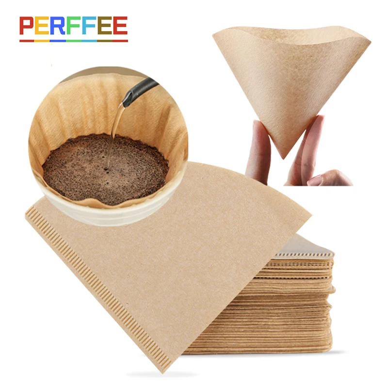 Coffee Equipment Cleaner - กระดาษกรอง 01 02 V รูปร่างถ้วยกาแฟกรองกระดาษ Barista