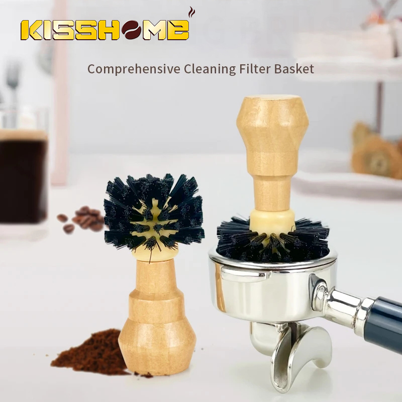 Coffee Equipment Cleaner - ที่ทำความสะอาดแปรงกาแฟตะกร้าไม้พกพาที่ทำความสะอาดบาริสต้าเครื่องมือปัดฝุ่นอุปกรณ์เสริมเครื่องยนต์เอสเพรสโซสินค้าคาเฟ่ในบ้าน