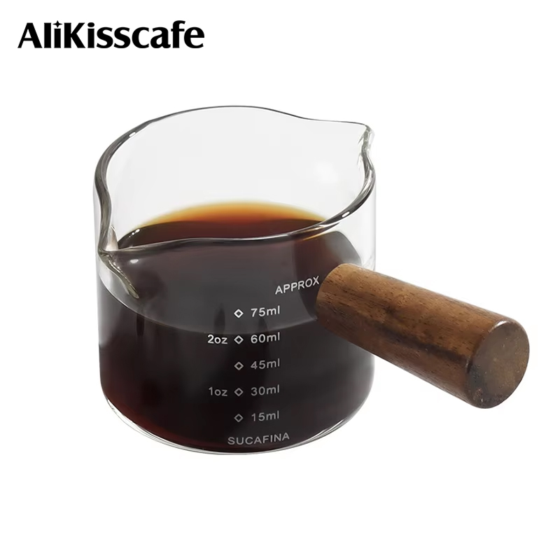 Espresso Shot Glass - ถ้วยกาแฟถ้วยกาแฟวัด Shot แก้วสกัดเหยือกขนาดนมลาเต้ 75ml 100ml Barista