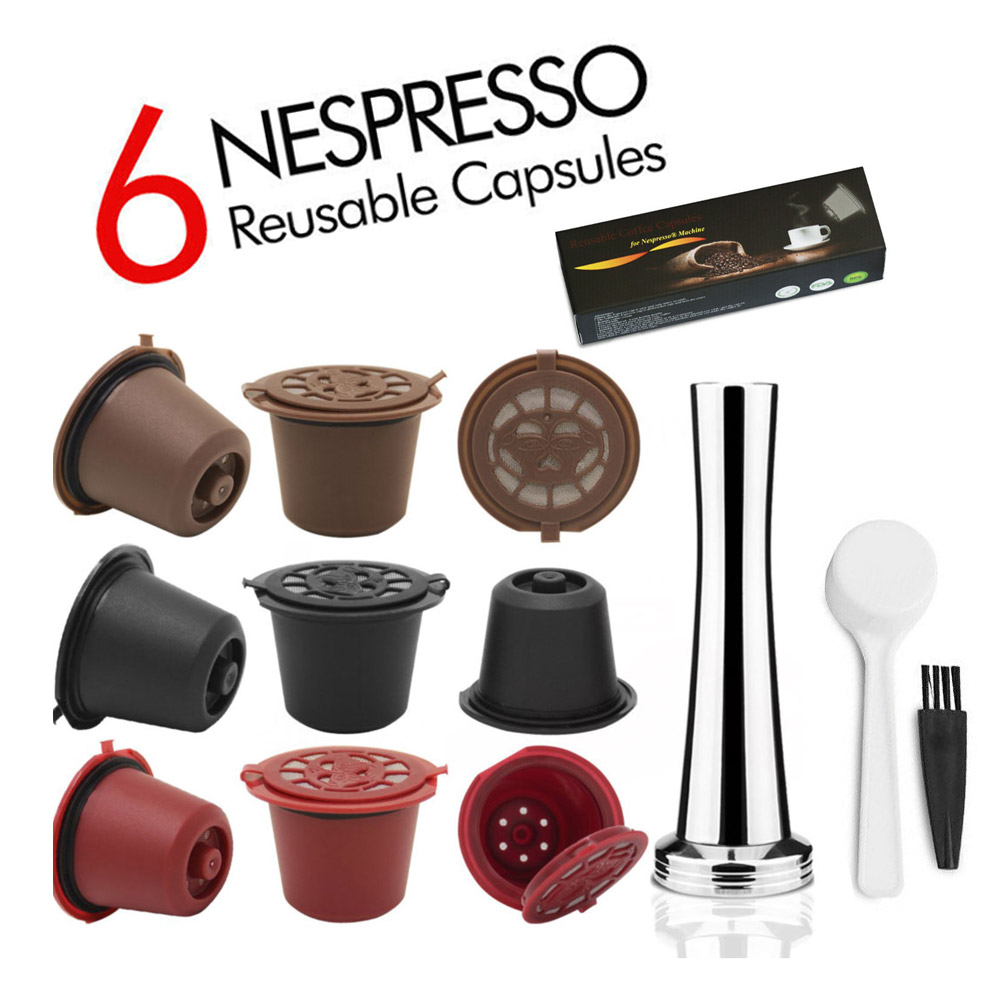 Coffee Equipment Distributor - แคปซูลกาแฟแบบใช้ซ้ําได้สําหรับเครื่อง Nespresso สแตนเลสกรองตาข่าย icafilas เติม Espresso