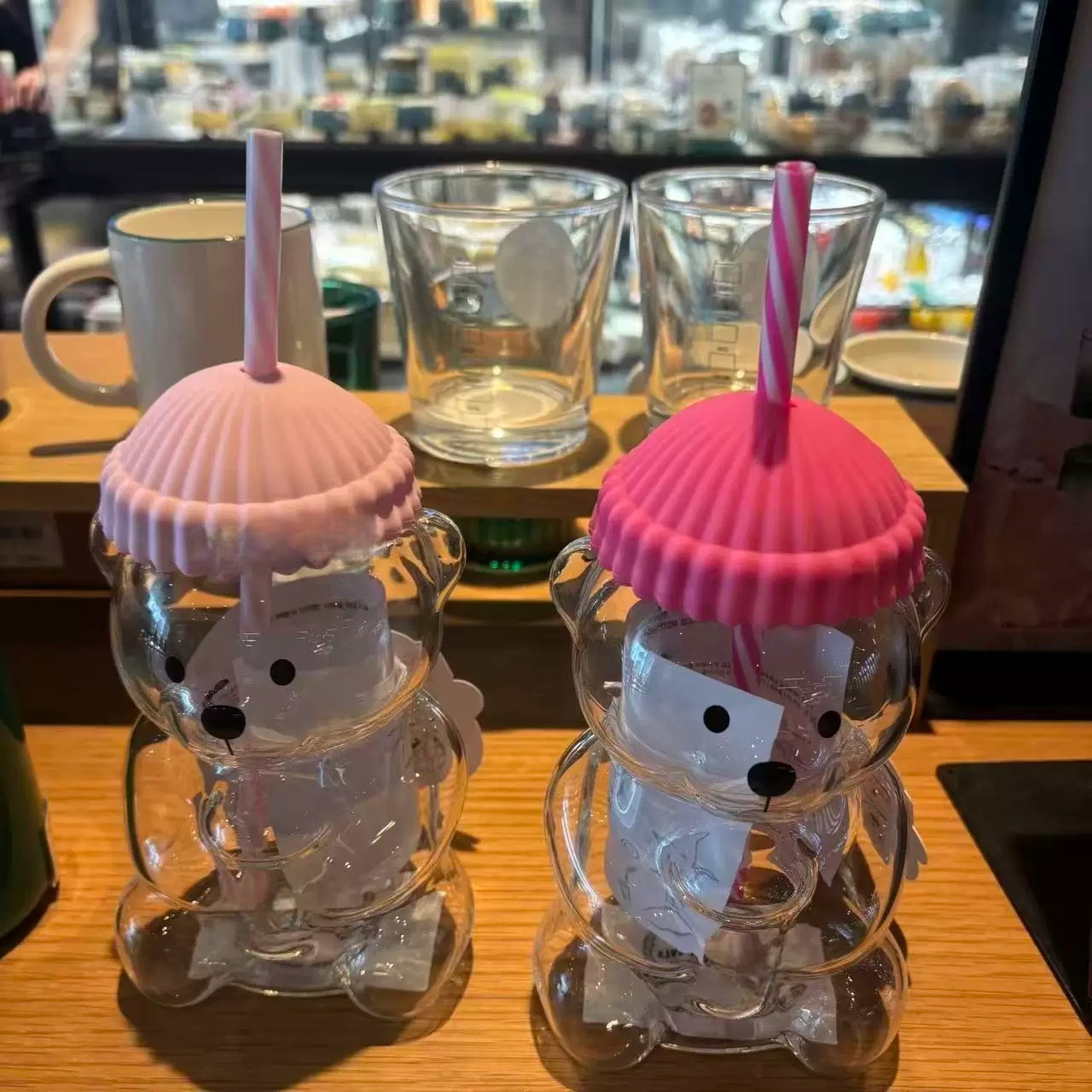 แก้วน้ำทรงหมี Bk สีชมพูใส แก้ว - Espresso Shot Glass บทวิจารณ์และราคา