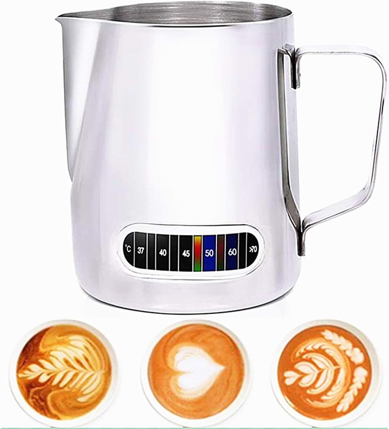เหยือกตีฟองนมพร้อมเทอร์โมมิเตอ - Milk Steaming Pitcher บทวิจารณ์และราคา