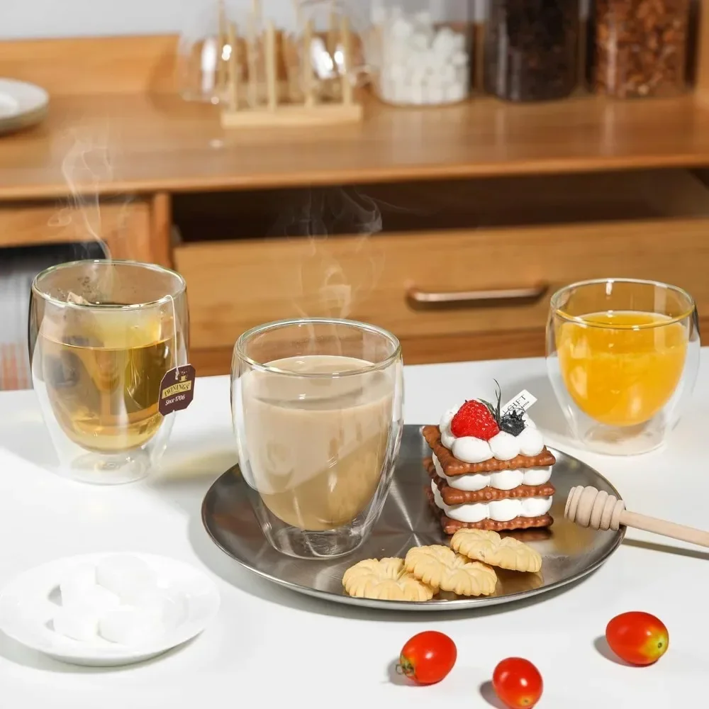 6 pcs ล้างผนังคู่แก้วกาแฟ 80 m - Espresso Shot Glass บทวิจารณ์และราคา
