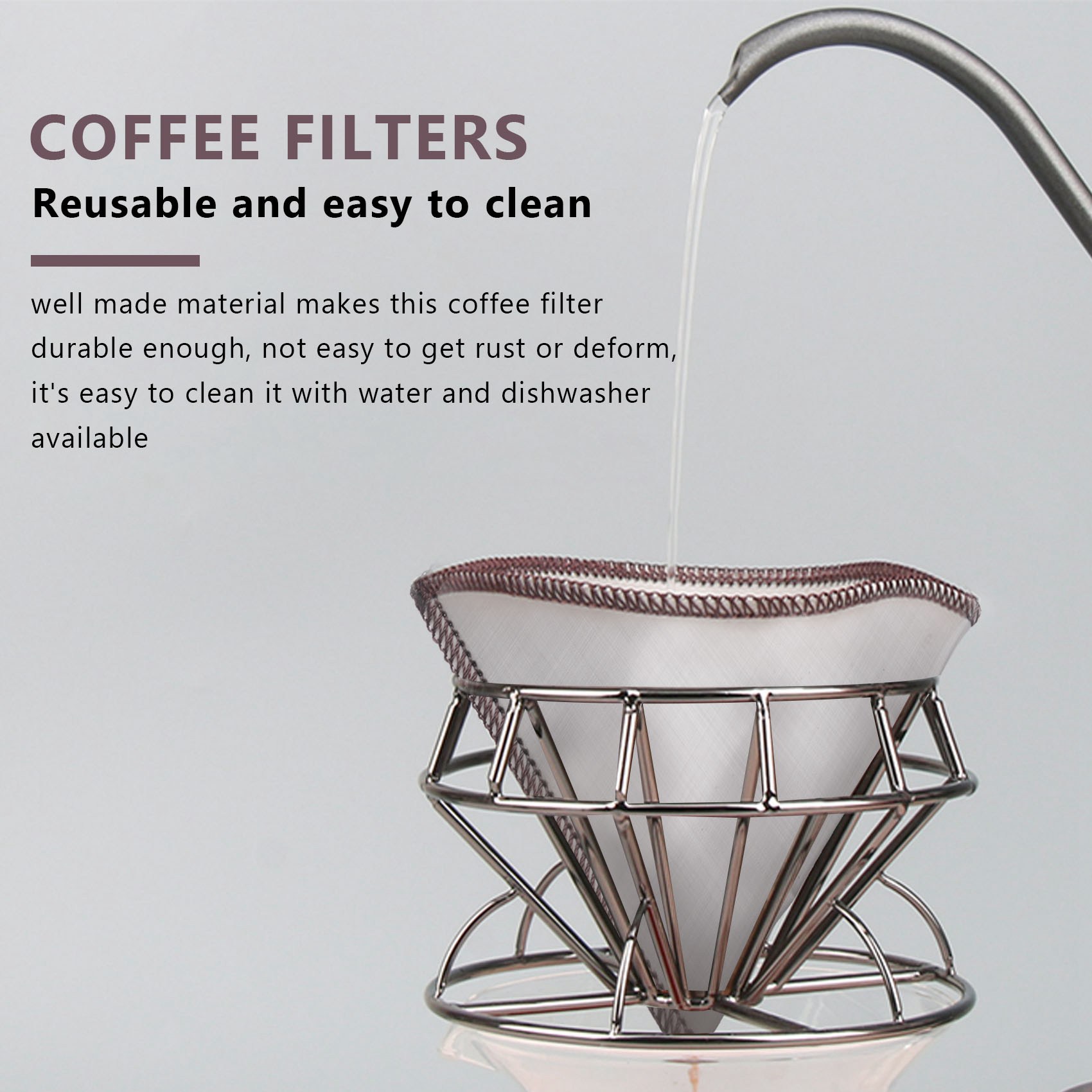 Reusable Pour Over Coffee Filt - Coffee Equipment Distributor บทวิจารณ์และราคา