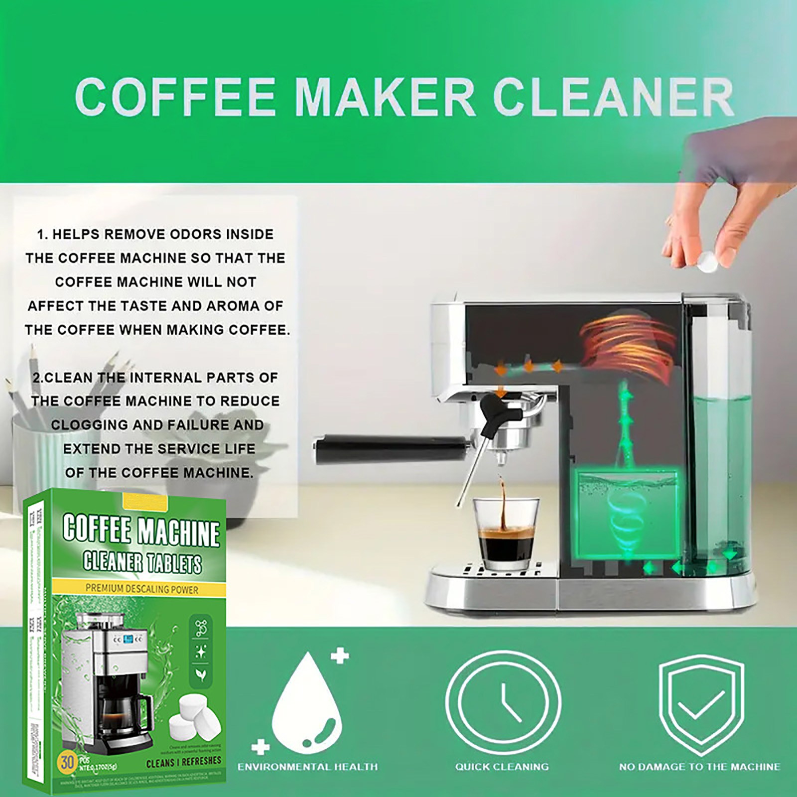 แท็บเล็ตทําความสะอาดเครื่องชงก - Coffee Equipment Cleaner บทวิจารณ์และราคา