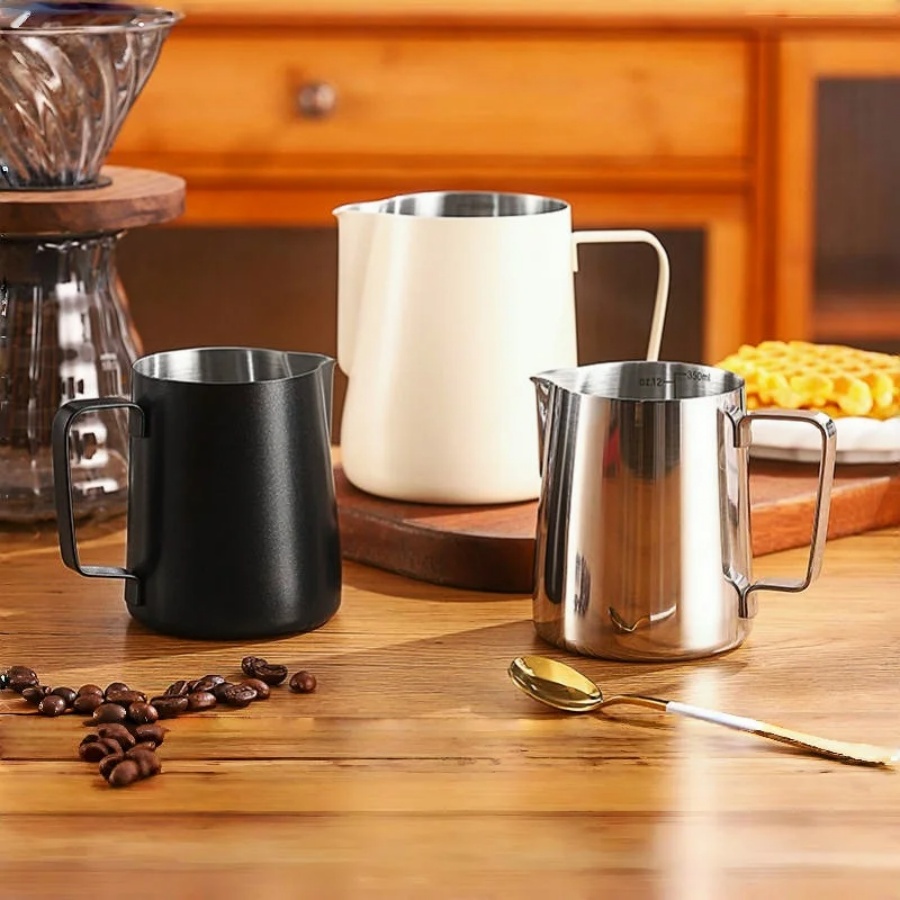 กาแฟนมFrothingเหยือกเหยือกสแตน - Milk Steaming Pitcher บทวิจารณ์และราคา