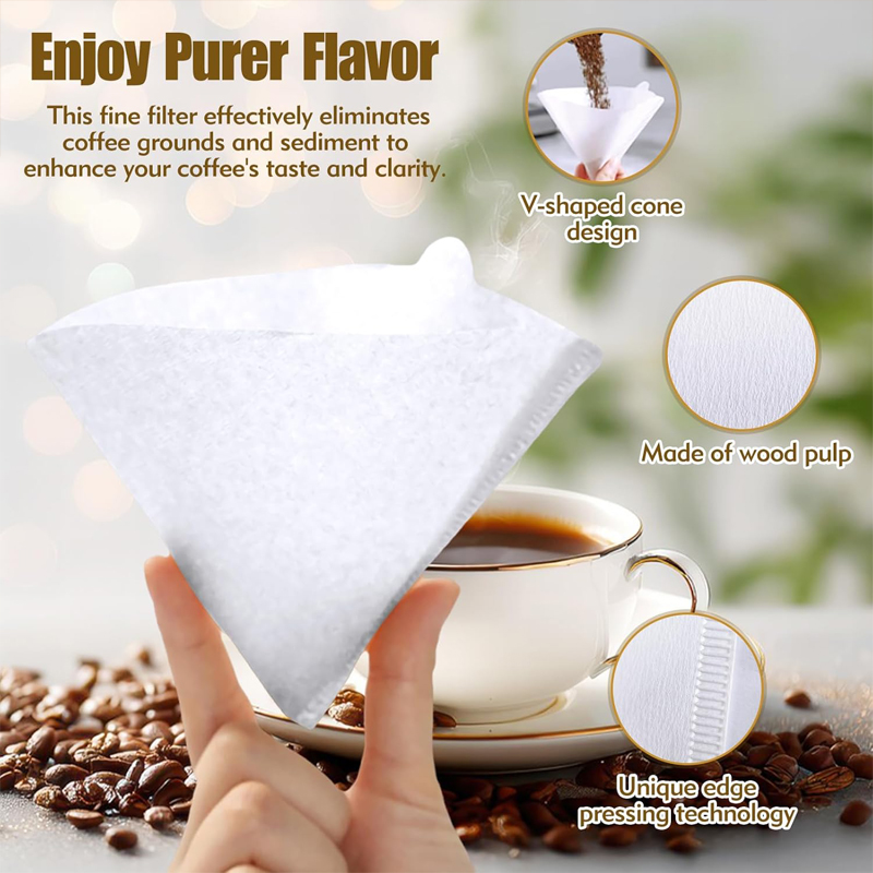 กระดาษกรองกาแฟ 2 ขนาด รูปตัว V - Coffee Equipment Cleaner บทวิจารณ์และราคา