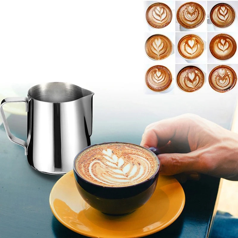 เหยือกตีฟองนมสแตนเลสสำหรับทำกา - Milk Steaming Pitcher บทวิจารณ์และราคา