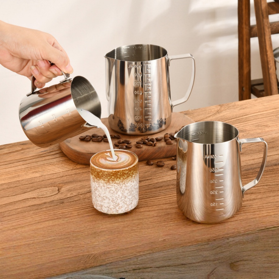 เหยือกตีฟองนม เหยือกสแตนเลสสำห - Milk Steaming Pitcher บทวิจารณ์และราคา