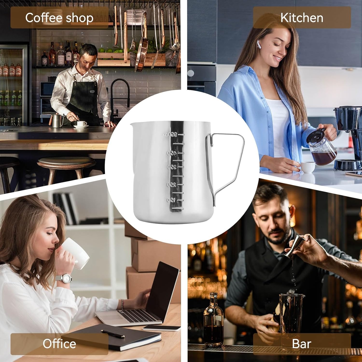 เหยือกตีฟองนม เหยือกสแตนเลสสำห - Milk Steaming Pitcher บทวิจารณ์และราคา